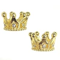 Amazon.co.jp: ロンデル スペーサービーズ 王冠 シルバー 14KGF